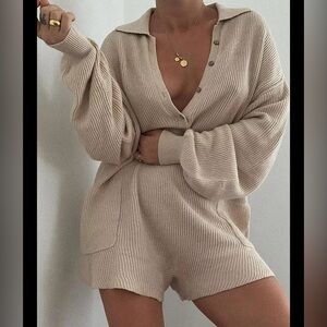 Free people FP beach Picnic Sweater Romper cotton size small